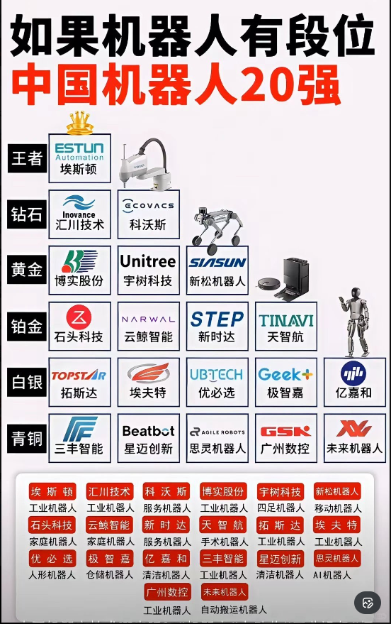 中国机器人20强