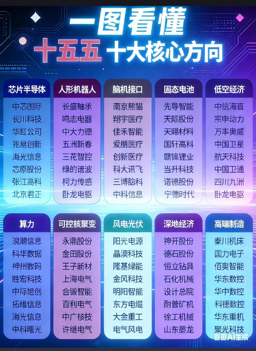 十五五十大核心方向